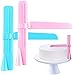 Regolabile Lucidatrice per Torta - WENTS 4 Pcs Torta Raschietto Adjustable Cake Smoother Polisher con Plastica Spatole di Torta Impasto Taglierina Cake Scraper Cutter Set di Utensili per Modellare