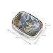 Elegant Autumn Wolf & Mountain Pill Box with Mirror 2 Compartments Square Pill Organizer for Pocket