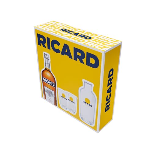 Coffret Lehanneur RICARD Pastis de Marseille 2 verres + 1 Carafe - 45%, 70cl