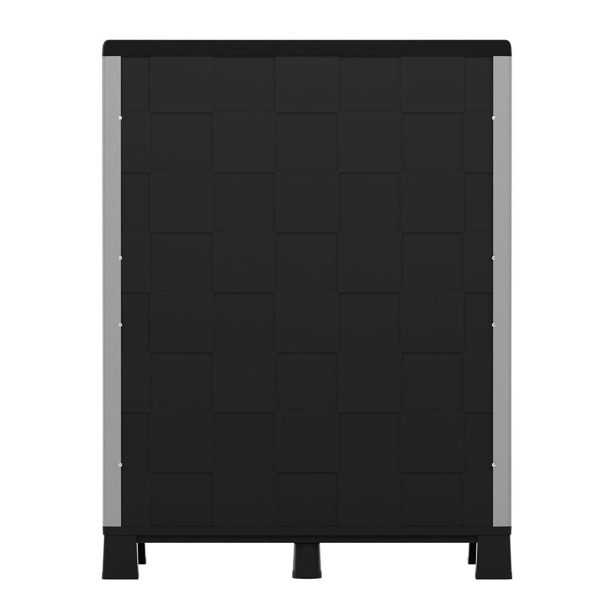 INTEC - Armoire Basse Rangement Polypropylène 100% Recyclé Fabriqué en Italie | Gris 68x37x90 cm | Meuble Compact, Robuste, Résistant à l'Humidité & Intempéries