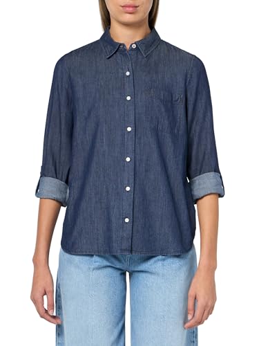Image of Nautica Women's Button Front Long Sleeve Roll Tab Shirt