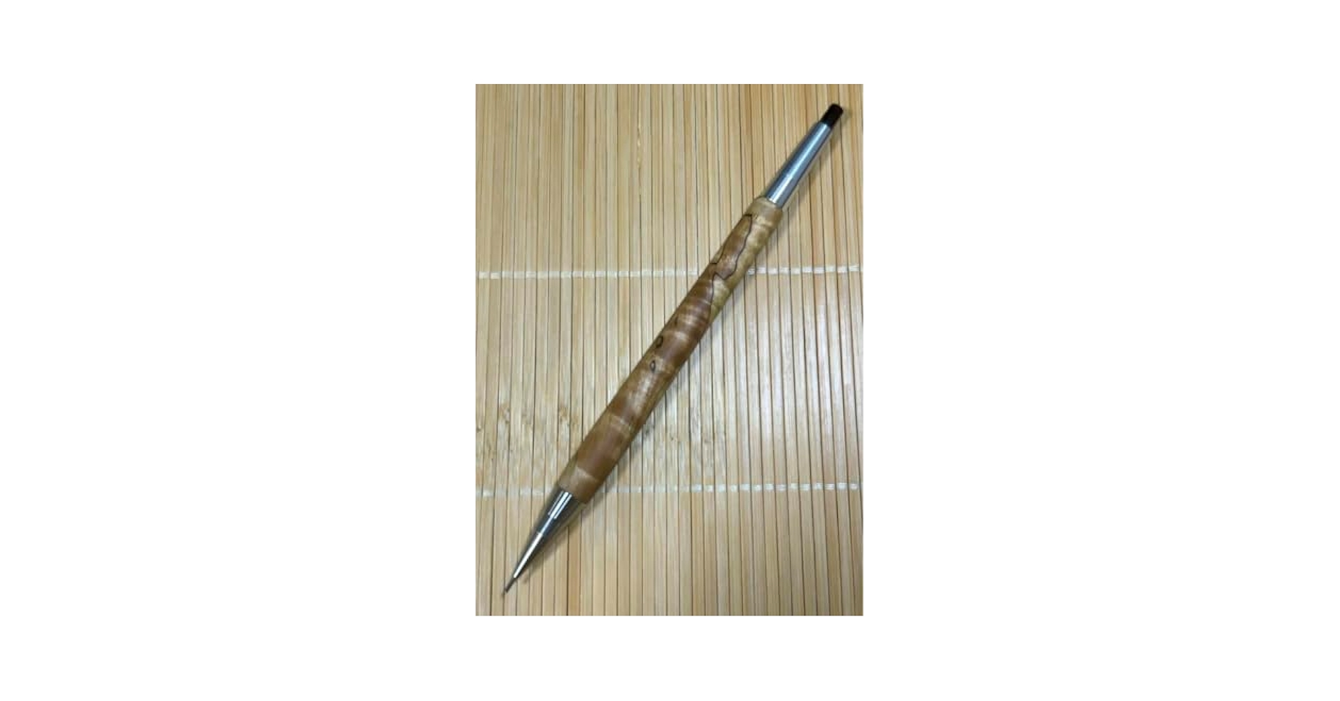 PG5 栃木スポルテッド handwood 34栃縮杢スポルテッド 木製シャープペン 強低重心 ステンレス