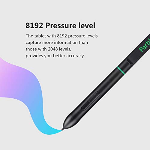 Drawing Tablet Parblo A640 6\" x 4\" Graphics Tablet, 8192 Levels Pressure Battery-Free Stylus Pen for Digital Artwork, OSU and Remote Work Online Learning