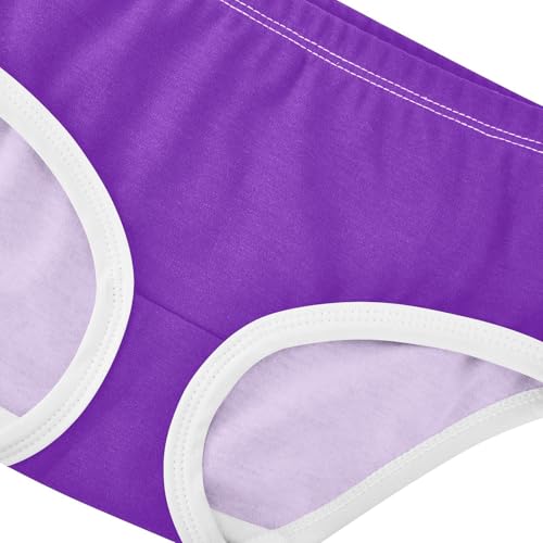 Joisal Toddlers Underwear Floral 2t Cotton Panties Little Girl Artistic Briefs Kids Undies Purple4