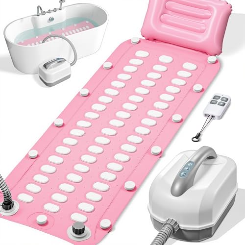 Doroino Upgraded Bubble Bath Mat Tub Spa Massager, Portable Full-Body