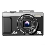 Versatilidad de zoom de 16X: la cámara vintage de 4K 64MP UHD Vlogging con zoom de 16X ofrece un potente aumento para enmarcar paisajes distantes o intrincados primeros planos sin pérdida de calidad, apoyando la flexibilidad creativa en exteriores e interiores.