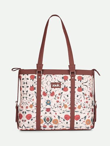 Image of ZOUK Office Bag | Stylish Bags for Office Use | Laptop Bag 15.6 inch | Stylish Tote for Office Use | Purse for Women | Vegan Leather Handbag | Daily & Travel Use