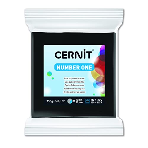CERNIT PÂTE POLYMÈRE N°1 250 G NOIR