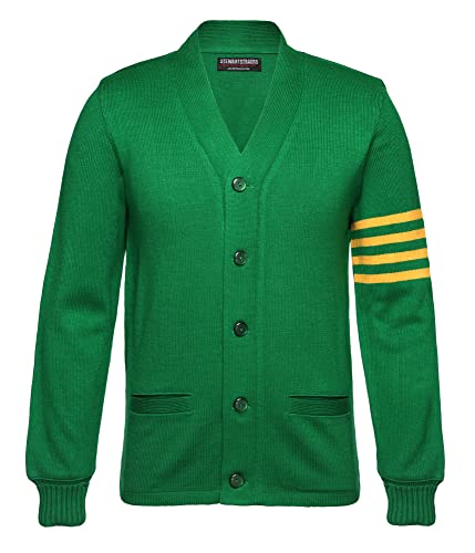 Image of Stewart & Strauss Cardigan Varsity Letter Sweater | American style button front letter sweater knit since 1977, heavyweight and ready for chenille letters and patches
