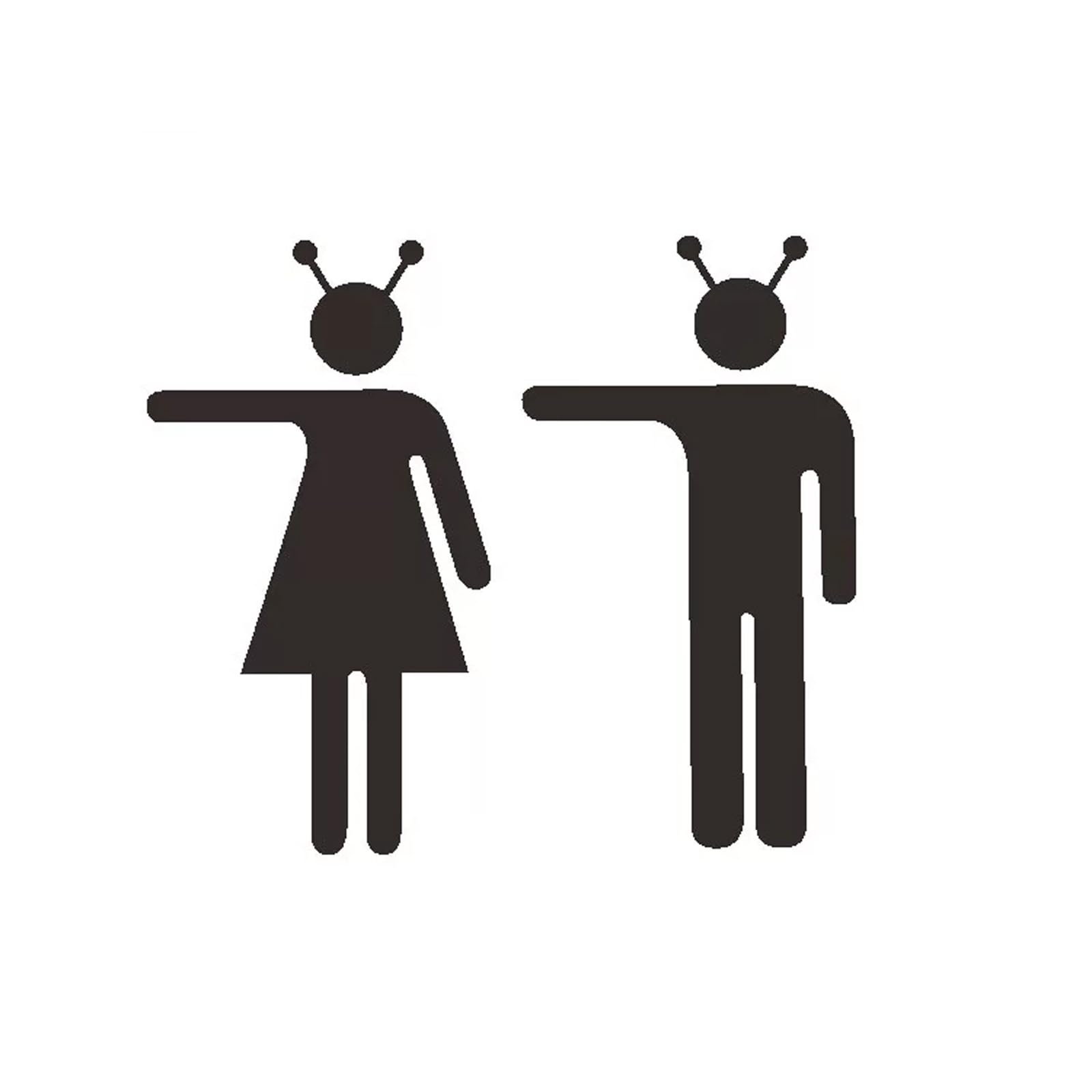 Restroom Sign, Bathroom Signs, for Office or Business Bathroom and Toilet Door or Wall Decor(Black)