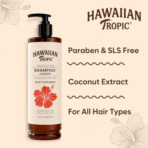 Hawaiian Tropic Shampoo and Conditioner Set, Silky Coconut, 13.5 fl oz Each - image 4