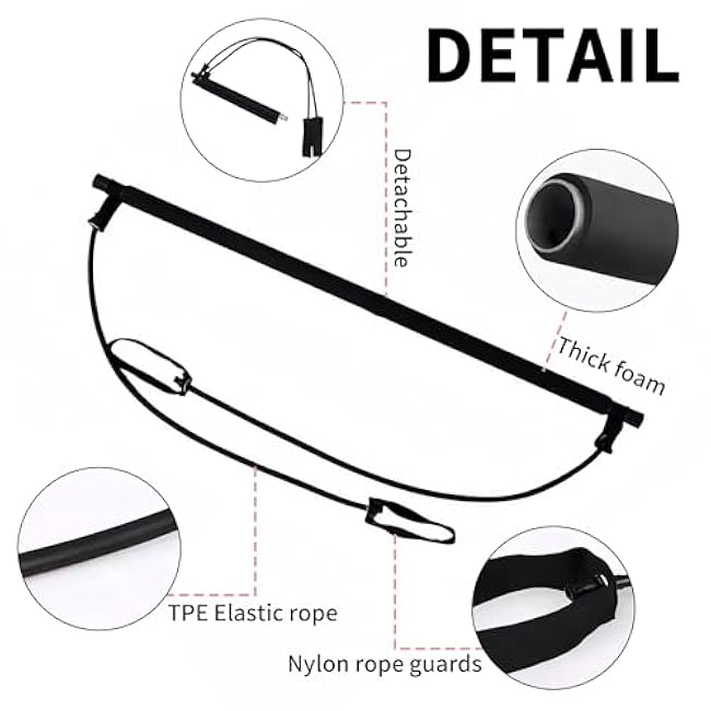 Pilates Bar Kit with Resistance Bands - Multifunctional Pilates Equipment for Women & Men Home Gym Pilates Yoga