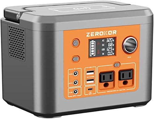 Portable Power Station 350W, Portable AC Outlet Power Bank 80000mAh/296Wh, External Lithium Battery Portable Laptop Charger, Wireless Charging, Pure Sine Wave Power Source for Outdoor Tent Camping