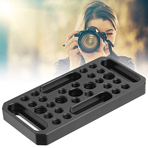 Image of Aluum y Video ing Cheese Expan Plate, C Plate for DSLR C, Weight CNC hining, with 1 /4 and 3 /8 S Holes for Adding Equipment,