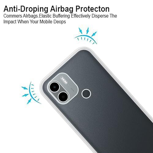 Image of COVERBLACK Rubber Silicone Back Cover for Poco C51 - Transparent