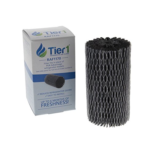 Tier1 46-9917 Refrigerator Air Filter 2-pk | Replacement for EAF1CB, AFCB, PureAdvantage 241504902, 241575001, 469917, 46-9917, 241575002, PS1150700, Fridge Air Filter