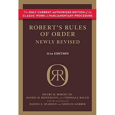 Robert's Rules of Order (Newly Revised, 11th edition) (Robert's Rules of Order
