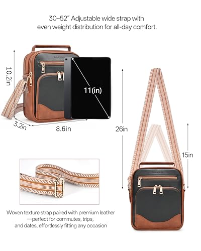 Image of Large Crossbody Bags for Women,Built-in Wallet Vegan Leather Purse | Large Capacity,Multiple Compartments,Tablet Compatible,RFID Protection,Wide Adjustable Strap,Travel & Everyday Use