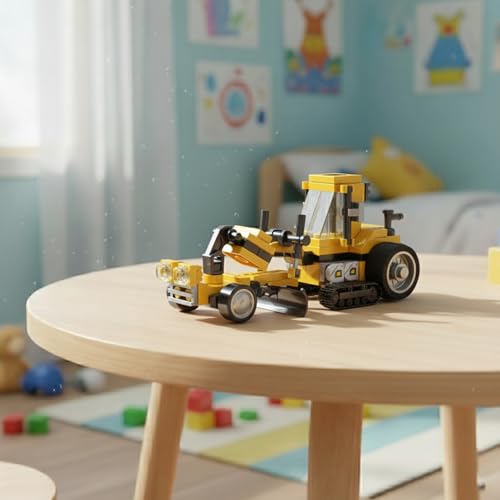 Image of STEM Construction Vehicle Building Blocks Set (99 Pcs) | DIY Grader Toy for Kids 7+ Years (Boys & Girls) | Educational Engineering Toy | Creativity & Problem Solving