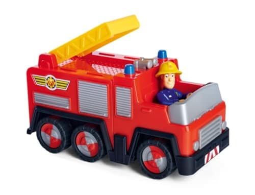 Simba - Feuerwehrmann Sam – Mini-LKW Jupiter – Fahrzeug 17 cm – Figur...