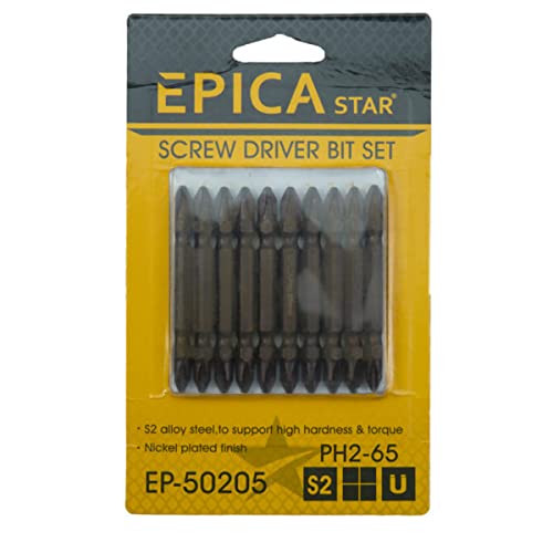 EPICA - Screwdriver Bit Set - 10 Pieces PH2-65mm (CE50205) (B09KYFN4T3) Amazon Price History, Amazon Price Tracker