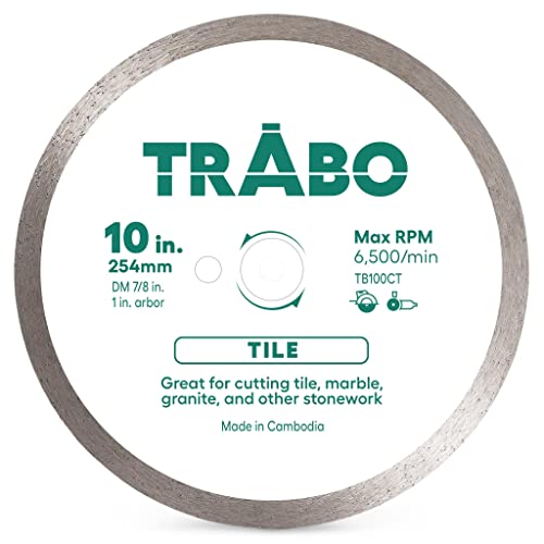 Trabo 10 Inch Tile Continuous Rim Diamond Metal Bond