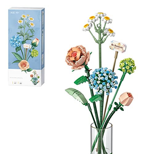 JOYFLY Botanical Ramo de Flores Juguete de Construcción, 680 Piezas DIY Flores Mini Bloques de Construcción No Compatible con Lego (Jarrón no Incluido) Cover
