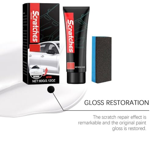 Kit removedor de rayones para auto con esponja y cera, 2 piezas miniatura 4