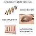 Cream Eyeshadow Stick Sets,Double End Neutral Brown Metallic Gold and Pearl Shimmer Creamy Eyeshadow Pencil Crayon,Smudger Glide Smoothly Easy to Blend,Waterproof Long-Lasting Eye Shadow Stick Makeup
