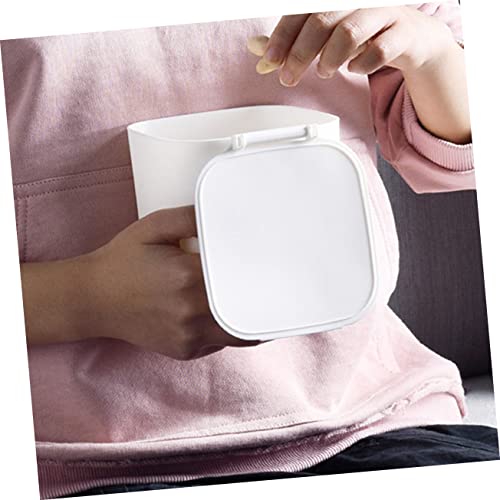 Image of 2 Pcs Desktop Trash Can Debris Storage Case with Lid Desktop Storage Case Mini Trash Can Lovely Small Container Debris Bin with Lid Lovely Trash Bin