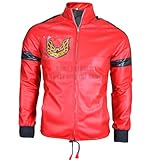 Burt Reynolds Smokey And The Bandit Red Leather Jacket – Classic Movie Style, Iconic Design, Premium Faux Leather for Men (US, Alpha, X-Large, Regular, Regular, Bandit Red)