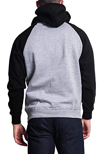 G-Style USA Premium Heavyweight Contrast Raglan Sleeve Pullover Hoodie Sweatshirt3
