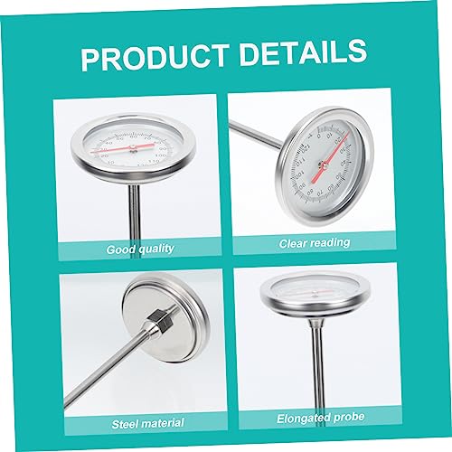 Kisangel Kompost-thermometer Messgerät Zur Messung Der Bodentemperaturmesser Gartenthermometer Kompostthermometer Feuchtigkeitsmesser Für Pflanzen Sondentyp Rostfreier Stahl Anlage