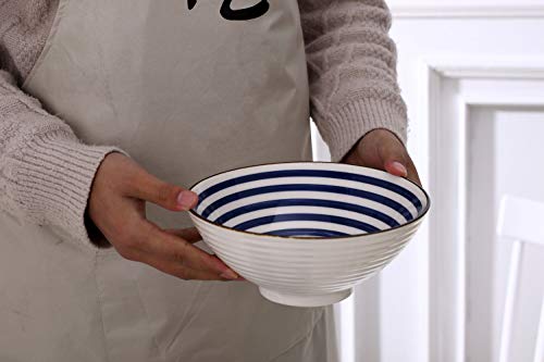 Porcelain Bowls Set Of 4, Ceramic Salad Bowl, Large Serving Bowl For Desserts, Ramen, Pho, Noodles, 35 Ounce,8-Inch Pho, Noodles, Asian Dishes, Set Of 4 #TOP4