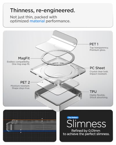 Image of Spigen Ultra Hybrid MagFit Case for Samsung Galaxy S26 FE, Clear White