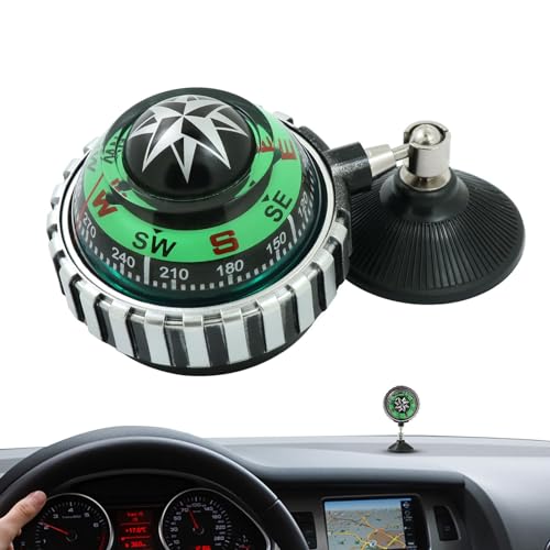 Kompass für Auto, Armaturenbrett-Kompass | Automatischer Kompass mit klarer Skala | Armaturenbrett-Ornamente, multifunktionale Kfz-Kompasse, Autozubehör für Auto, Boot, Radfahren, Wandern