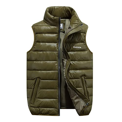 Veste sans manche homme gilet coton collier étanche coupe-vent casual