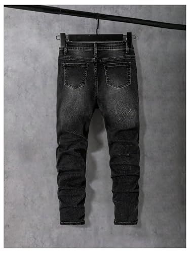 SweatyRocks Boy's Distressed Ripped Skinny Jeans Slim Fit Denim Pants with Pockets2