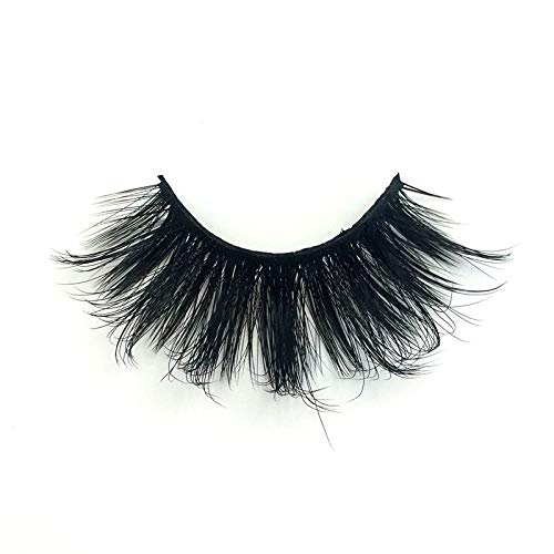 8D Mink Eye Lashes 7 Pairs 25mm False Eyelashes Wispy Fluffy Cruelty-free Thick Long Faux Mink Eye Extension Makeup Tools (003)