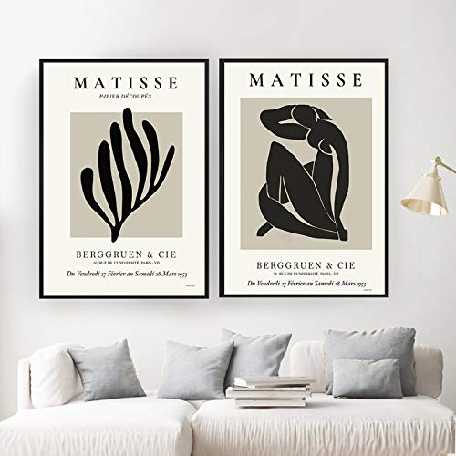 Matisse Noir Art Affiche pour sublimer le design épuré de votre salon moderne
