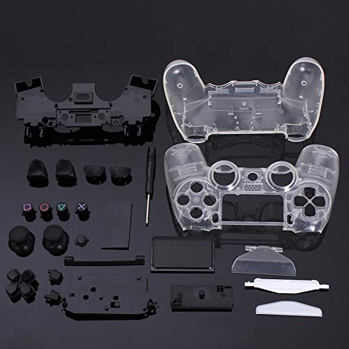 Leeofty Kit de concha transparente DIY Conjunto de caixa de proteção de cristal Substituição da alça