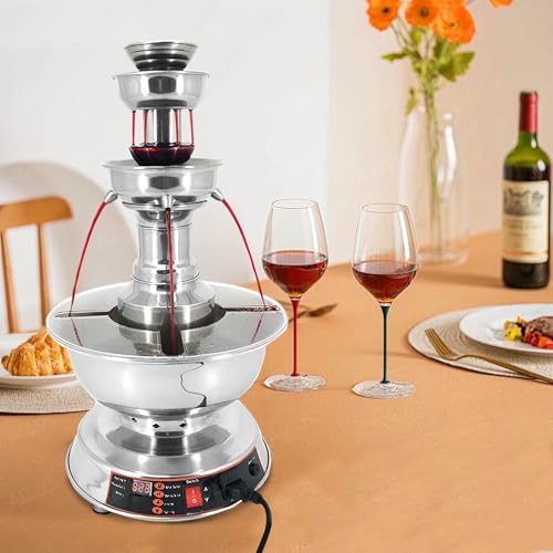 Fuente eléctrica para vino 3 niveles acero inoxidable miniatura 7