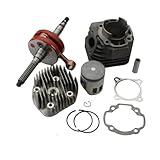 56mm 128cc Big Bore Cylinder Kit & Racing Crankshaft Fit For Yamaha Bws 100 Axis Aerox Nitro YW100 Zuma 100cc 4VP 2T Minarelli
