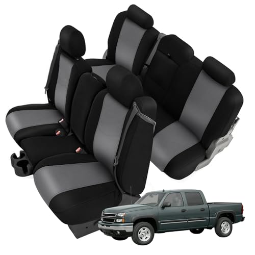 Image of Front & Back Seat Covers for 2003-2006 Chevy Silverado LT Crew Cab