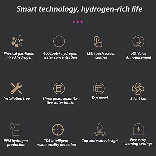 Hydrogen Inhalation Machine, 99.99% Purity H2 Inhaler, Hydrogen-rich Water Generator, Can Inhale Hydrogen And Drink Hydrogen Water At The Same Time(Color:600ml/min)
