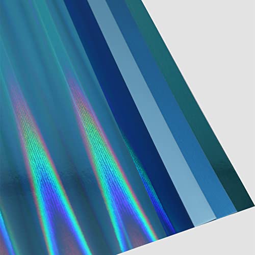 Blue Metallic Cardstock Foil Cardboard 8.25X11.65 Inches 250Gsm 5 Assorted Colors 10 Sheets For Art And Craft, Scrapbook Papers,Invitation Card Supplies And Holiday Decor (Ocean Blue) #TOP20