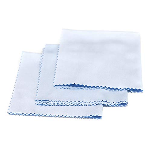 Lolay クリーニングクロス メガネ拭き マイクロファイバー 液晶画面やカメラレンズにも 20×20cmの10枚セット 水色