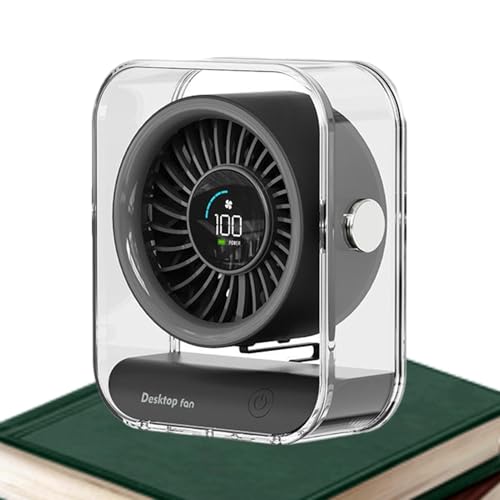 Ventilador de escritorio portátil, ventilador de escritorio USB,Ventilador de escritorio de cama pequeño portátil - Enfriador personal con 100 velocidades, potente flujo de aire, rotación de 30 grados