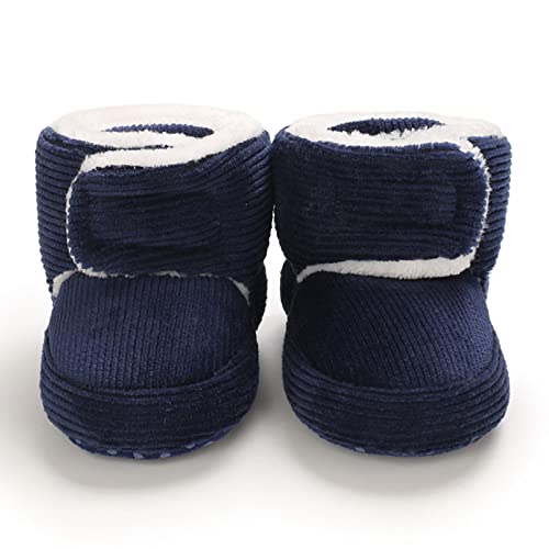 Toddler Winter Solid Socks Shoes Boys and Girls Cotton Boots Solid Color Simple Design Hook Loop Warm Comfort Shoes2