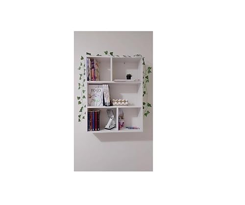 Estante para Livros MDF Branco Nicho Livreiro Multiuso Branca Organizadora Parede
